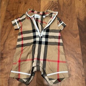 BURBERRY Check Cotton Jumpsuit